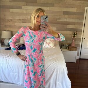 Lilly Pulitzer Pink and Blue Swirl Dress